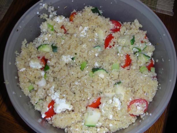 Zesty Greek Couscous Salad. Photo by JackieOhNo!