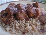 Chili Cranberry Pork over Rice