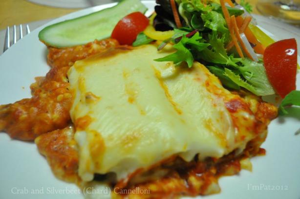 Crab and Silverbeet (Chard) Cannelloni. Photo by I'mPat