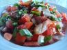 Grilled Red Pepper, Sweet Onion, and Tomato Salad. Recipe by Dr. Jenny