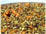 Carrots With Spiced Pecan Topping. Photo by Junebug