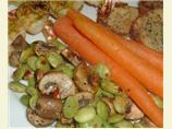 Fava (Lima) Beans With Mushrooms