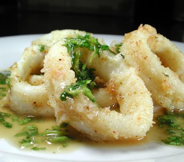 Easy Calamari Cajun Style With Lime Vinaigrette. Photo by Chef floWer