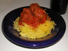 Spaghetti Squash With Meatballs and Cabernet Marinara Sauce. Recipe by Emily Elizabeth