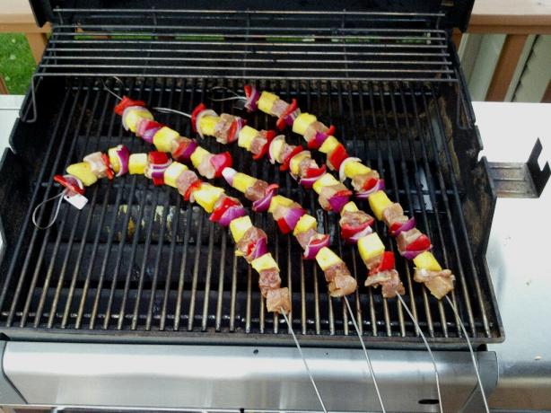 Pork Kebabs With Pineapple. Photo by Rockinbuck