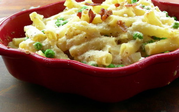 Pasta With Bacon and Peas. Photo by Andi of Longmeadow Farm