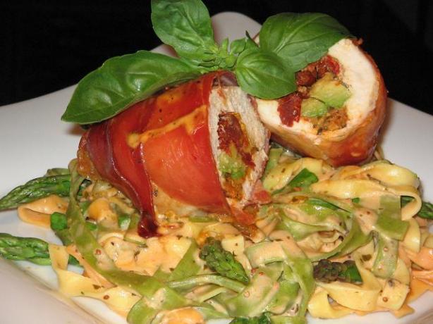 Avocado, Sun-Dried Tomato and Mozzarella Stuffed Chicken Breast. Photo by The Flying Chef