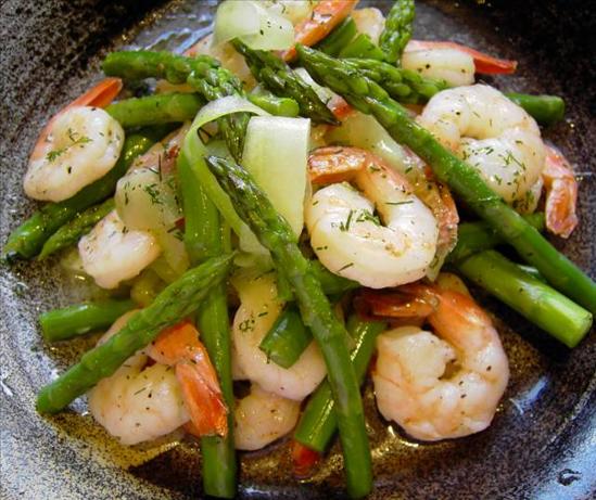 Asparagus, Prawn and Dill Salad. Photo by JustJanS