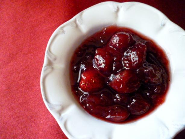 Cranberry Strawberry Sauce - Thanksgiving Christmas. Photo by nbrush
