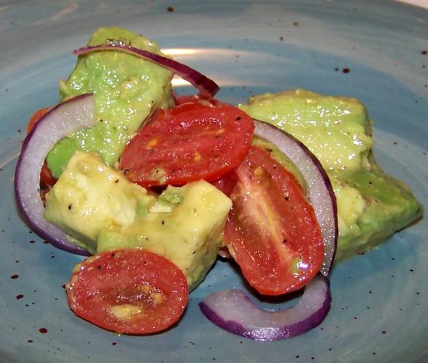 Grape Tomato and Avocado Salad. Photo by Proud Veteran's wife