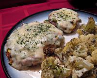 Baked, Chicken-Stuffed Portabella Mushrooms