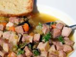 Country Style Smoked Sausage, Ham and Split Pea Soup