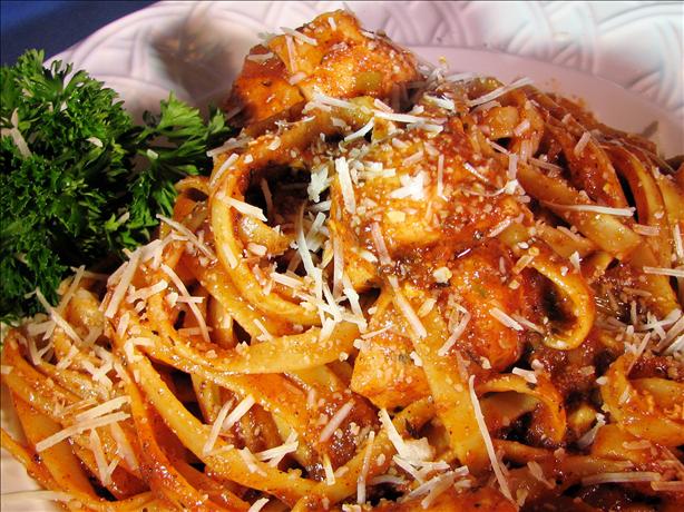 Chicken Fettuccine, Cajun Style. Photo by lazyme