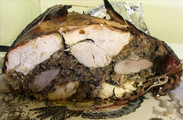 Turducken (A Chicken in a Duck in a Turkey). Photo by Karen From Colorado