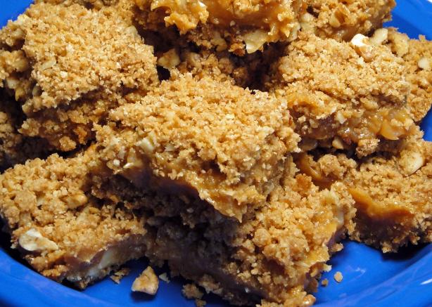 Caramel Walnut Bars. Photo by Debbwl