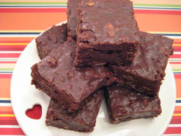Choc- Almond Fudge Squares. Photo by Darla Emerson