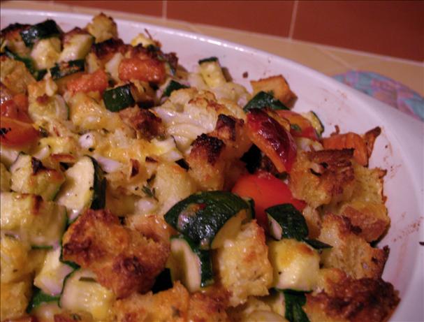 Zucchini Vegetable Stuffing/Casserole. Photo by Black Radish