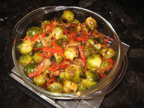 Brussels Sprouts and Red Pepper. Photo by charlie #5