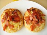 Crumpets With Cheese & Bacon