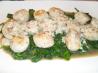 Scallops With Tarragon Cream and Wilted Butter Lettuce. Recipe by Meredith .F