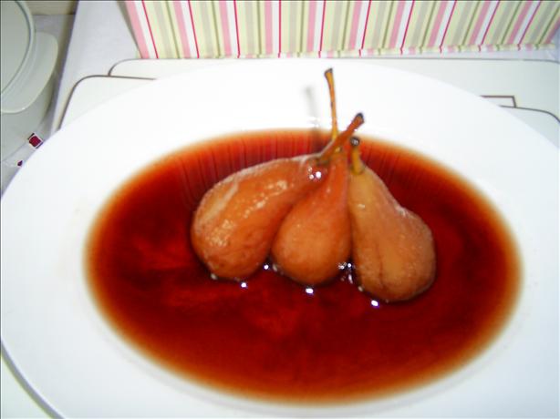 Pears in Red Wine. Photo by C-J from the UK