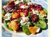 Pomegranate Persimmon Salad With Warm Goat Cheese. Recipe by Maito