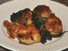 Pan-Seared Scallops With Spinach. Recipe by loof