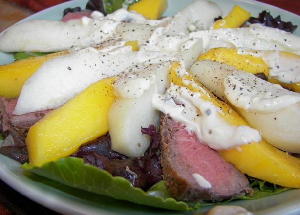 Beef, Mango & Pear Salad. Photo by Baby Kato