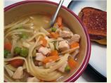 Low Fat Chicken Noodle Soup for 2