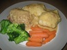 Chicken Fricassee and Dumplings (Lighter Version). Recipe by Halcyon Eve