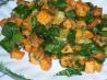 Wilted Spinach Salad With Roasted Kumara (Sweet Potato)