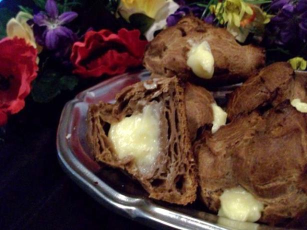 Chocolate Cream Puffs With Almond Cream. Photo by 2Bleu