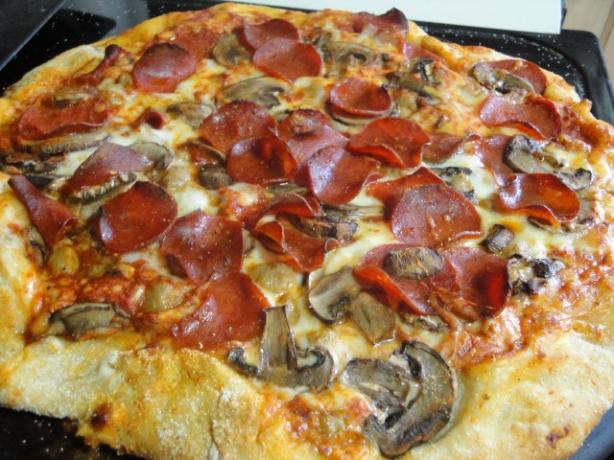 Sunny's Style Homemade Pizza...on the Stone. Photo by Muffin Goddess
