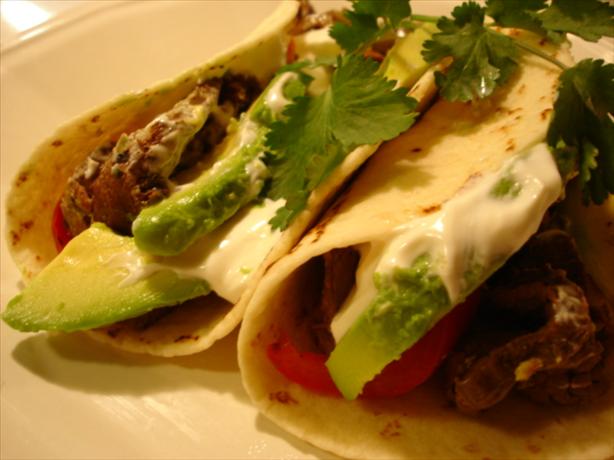 Seared Steak, Pepper & Onion Fajitas (from Fine Cooking). Photo by Sheri-BDB