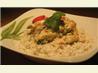 Chilli Chicken With Basil Coconut Cream. Recipe by The Flying Chef