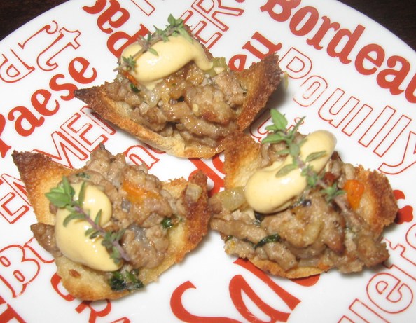 Hot Tourti&egrave;re Nibbles. Photo by mary winecoff