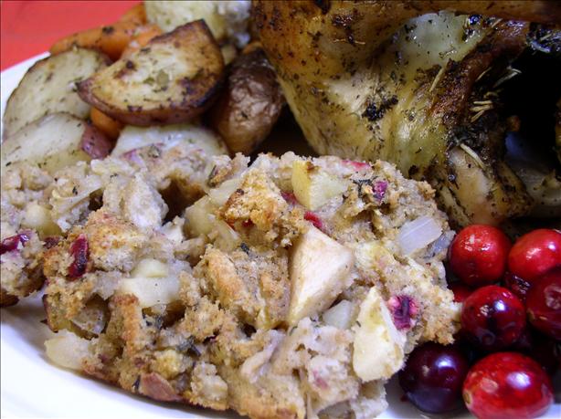 Apple and Cranberry Stuffing. Photo by Bayhill