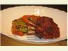 Tomato Sesame Crusted Lamb Racks. Recipe by The Flying Chef
