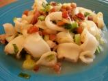 Spicy Calamari With Bacon and Scallions
