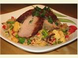 Marinated Oriental Pork Tenderloin With Fried Rice