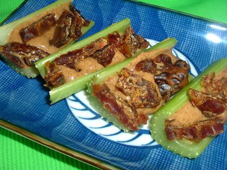 Celery With Almond Butter and Dates. Photo by Bergy