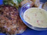 Herb-Crumbed Crispy Chicken With Saffron Cream Sauce