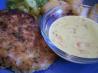 Herb-Crumbed Crispy Chicken With Saffron Cream Sauce