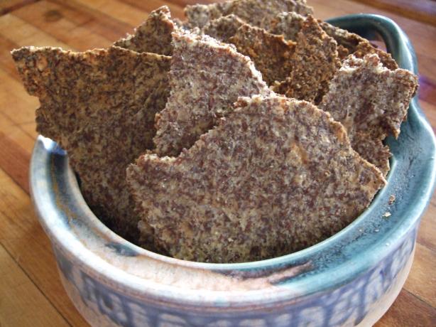Garlic Parmesan Flax Seed Crackers - Low Carb!. Photo by zinnias n marigolds