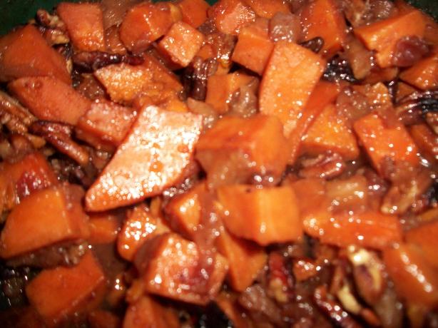Crock Pot Sweet Potatoes & Cranberries With Toasted Pecans. Photo by Nikoma