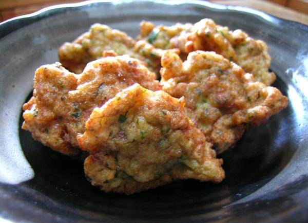 Prawn and Ginger Fritters. Photo by Rinshinomori