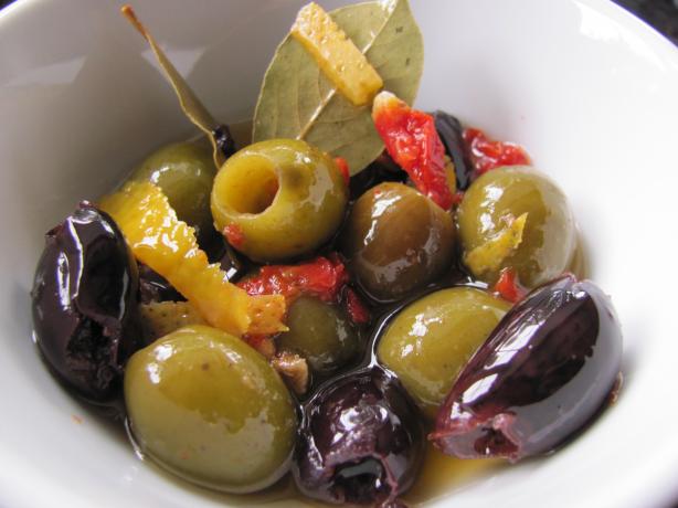 Auberge Spiced Olives With Garlic, Orange and Sun-Dried Tomatoes. Photo by JanuaryBride