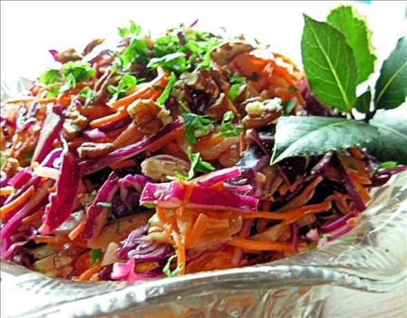 Dazzling Winter  Slaw - Red Cabbage, Apple and Pecan Salad. Photo by French Tart