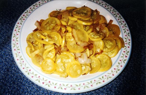 Saut&eacute;ed Yellow Squash With Onions. Photo by Seasoned Cook
