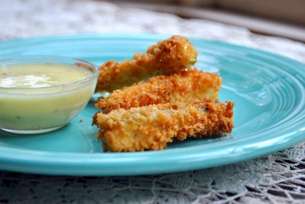 Uncle Bill's Deep Fried Zucchini Strips. Photo by Andi of Longmeadow Farm